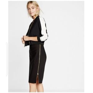 Express New High Waisted Zip Side Pencil Skirt
